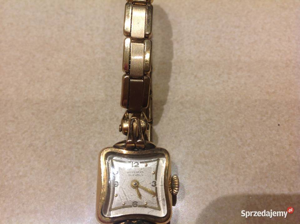 Zegarek damski pozłacany JUNGHANS 15 JEWELS na rękę sprzedam
