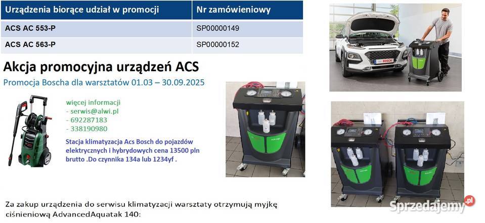 Acs 511 kup Acs 553 i odbierz myjkę do warsztatu sprzedam