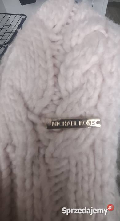 Ciepły szalik Michael Kors pudrowy róż Odzież damska Warszawa