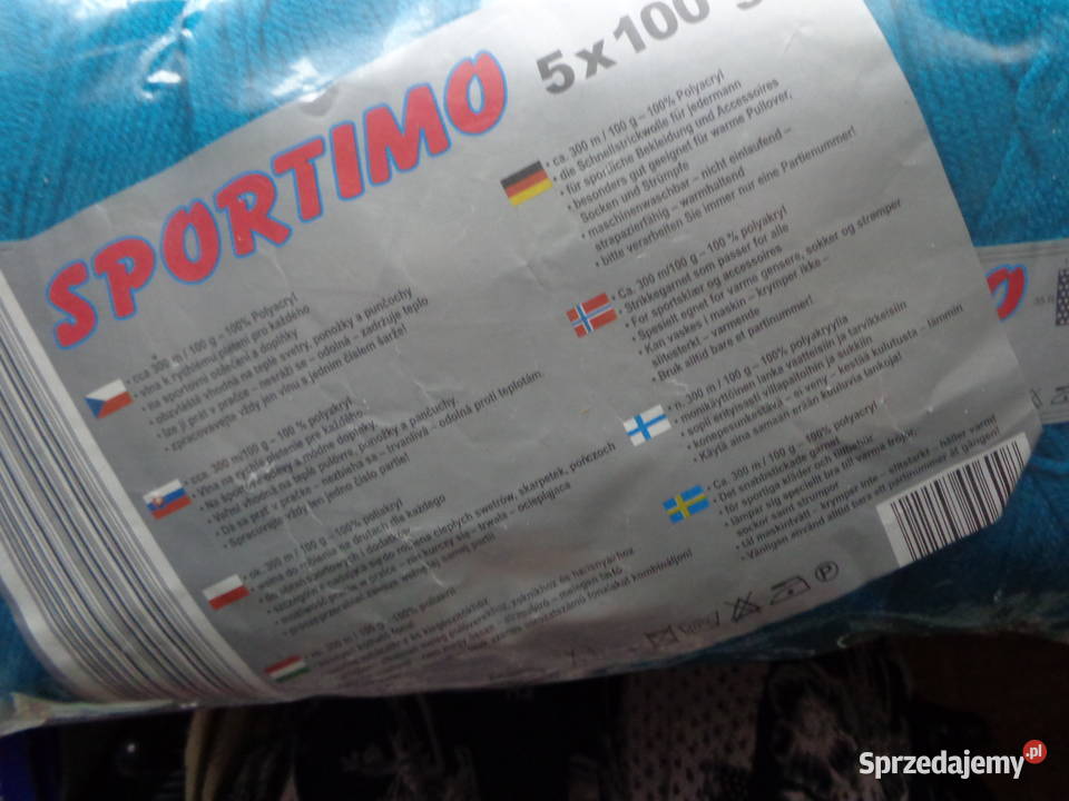 włóczka turkusowa 4 motki 100g acryl Poznań