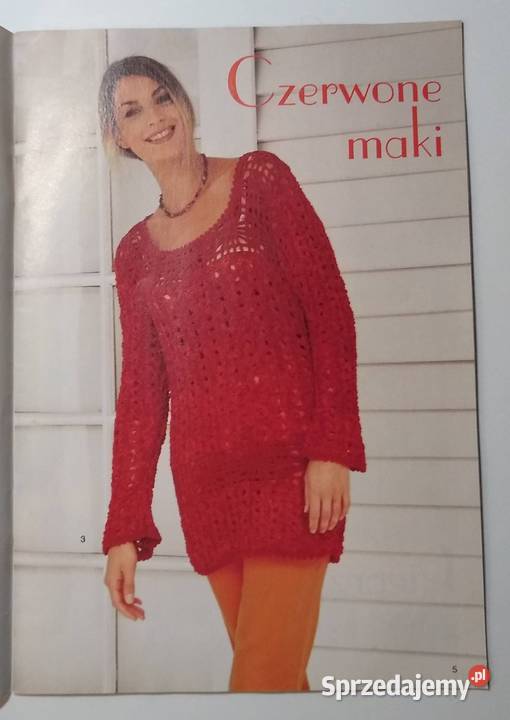 Dama w swetrze 82004 szydełko druty Gdańsk