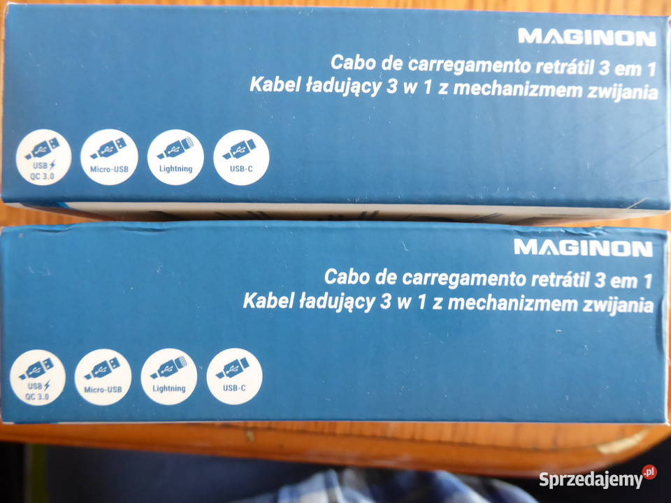 Nieużywany zwijany kabel ładujący 3w1 MAGINON Olsztyn