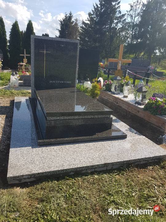 Nagrobek pojedynczyimpala strzegomski z posadzką Świdnica sprzedam