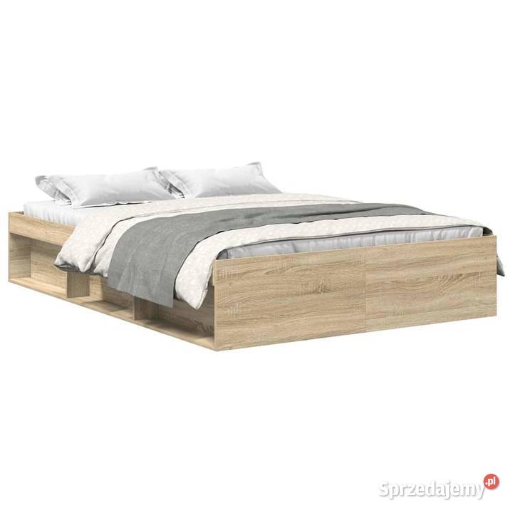 vidaXL Rama łóżka dąb sonoma 140x200 SKU3203861 mazowieckie Warszawa