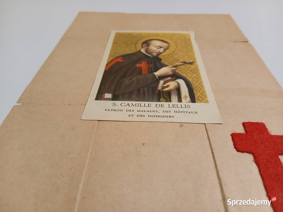 Relikwia z krzyżykiem chorych Św Kamil de Lellis