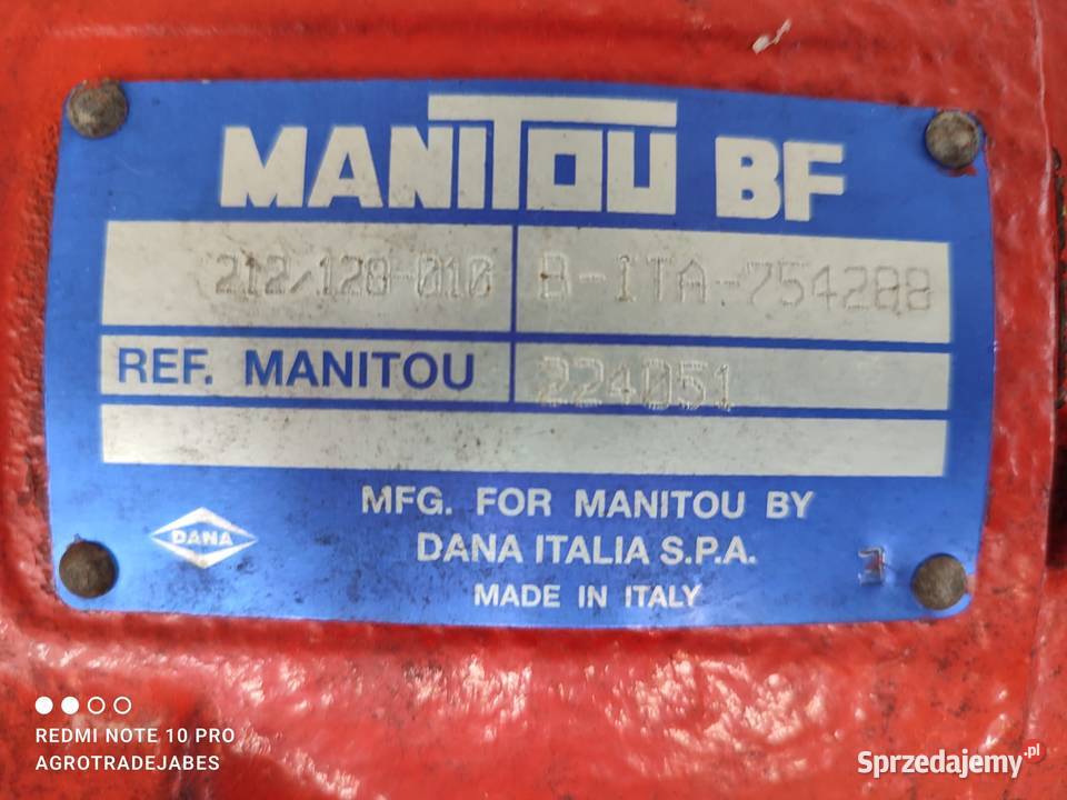Most napędowy 224051 Manitou MLT 633 PRZÓD Wilkowo