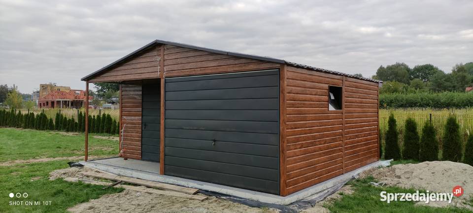 Garaż Blaszany DREWNOPODOBNY 3x5 Blaszak ESSTAL 190zł/m2 Tarnobrzeg