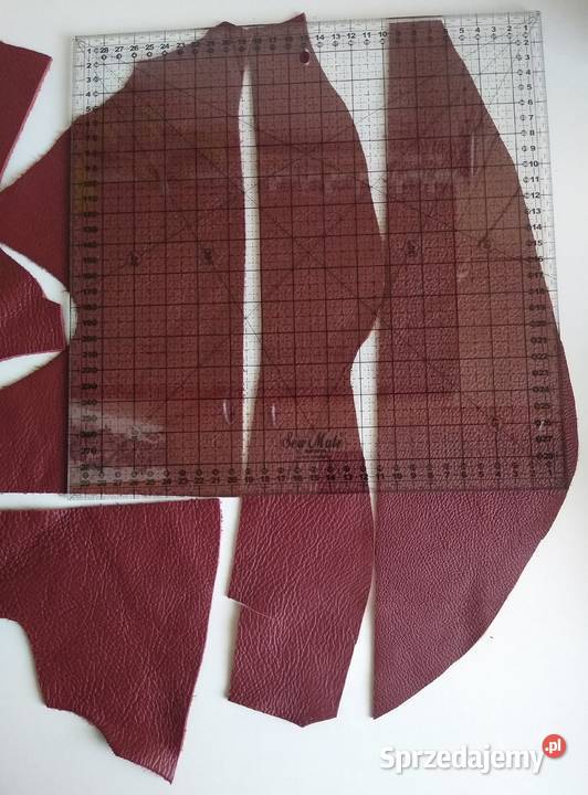Skóra 205 g Licowa Włoska Czerwony Bordowy Gdańsk