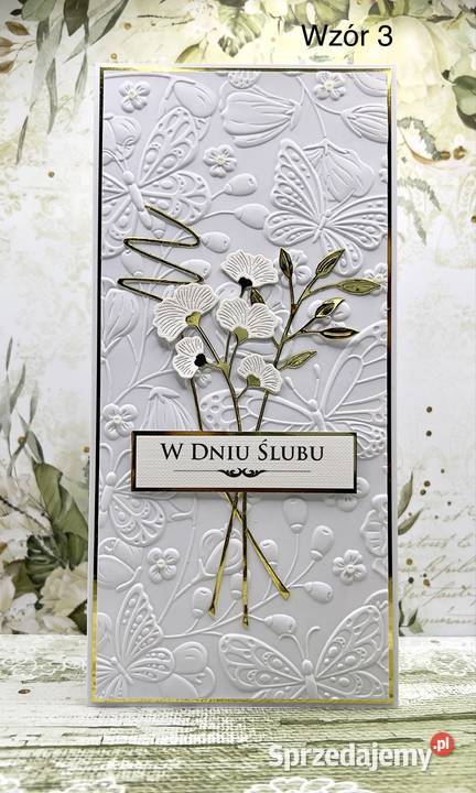 Kartka na ślub ręcznie robiona z kopertą Mielec