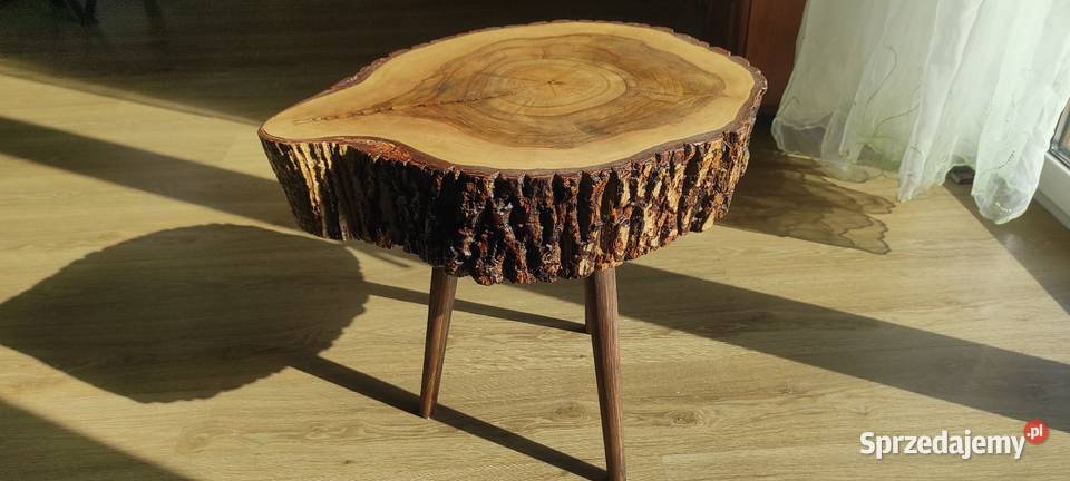 Stolik kawowy plaster orzech stolik loftowy Kraków
