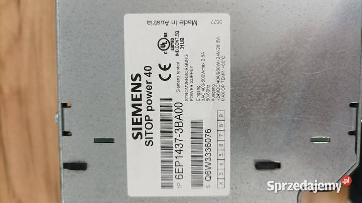 Zasilacz Siemens SITOP Power 40 6EP14373BA00