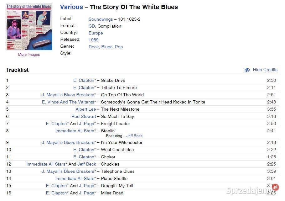 Various The Story Of The White Blues CD 1989 Biłgoraj