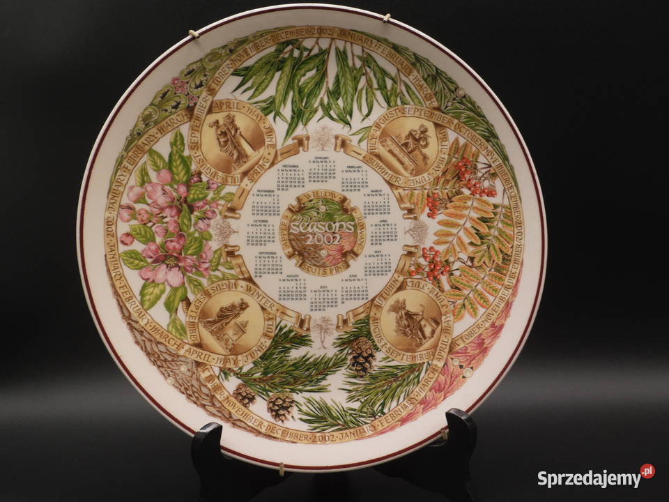 Dekoracyjny talerz kalendarzowy Wedgwood Seasons Porcelana i szkło Raszków