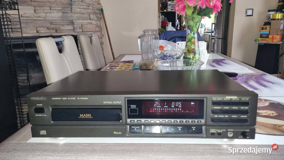 Odtwarzacz CD Technics SLPG400A Level Meter Peak Warta