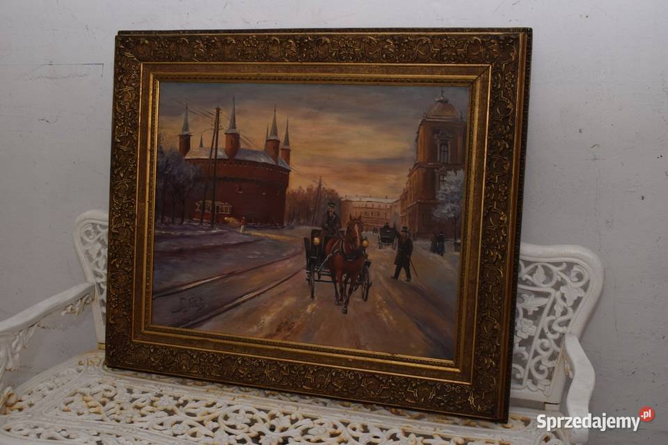 J Fałat Barbakan Krakowski Stary Polski Obraz Kraków