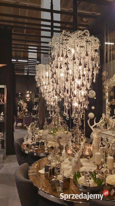 Luksusowy Żyrandol szkło z metaloplastyką Lodowe zachodniopomorskie Szczecin
