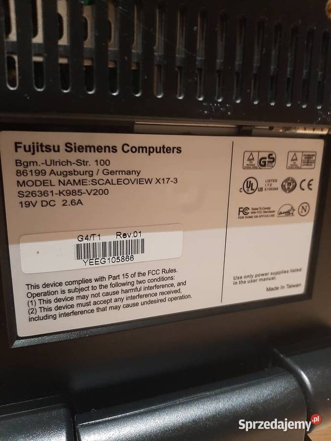 Monitor Fujitsu Siemens Nakło nad Notecią