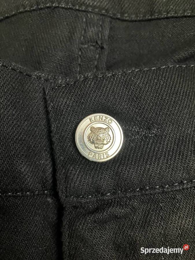Nowe czarne męskie spodnie jeansy Kenzo skinny podkarpackie Nisko