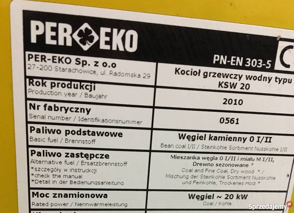 Piec co PerEko 20 Wrocław