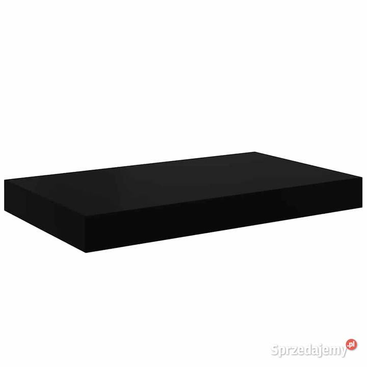 vidaXL Półka ścienna czarna wysoki połysk Półki Warszawa