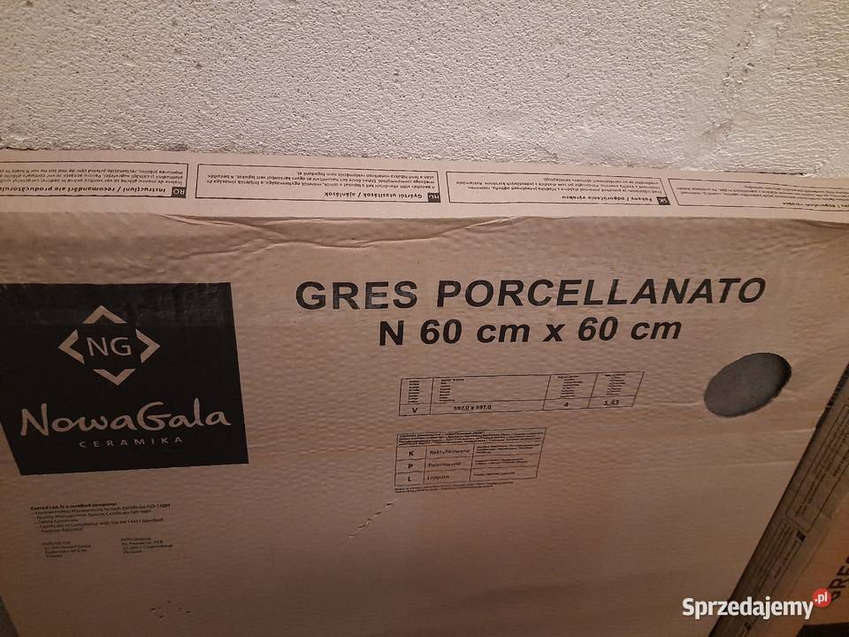 Gres porcellanto nowa gala 60x60 72 m2 Warszawa