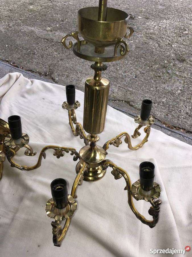 Żyrandol mosiężny