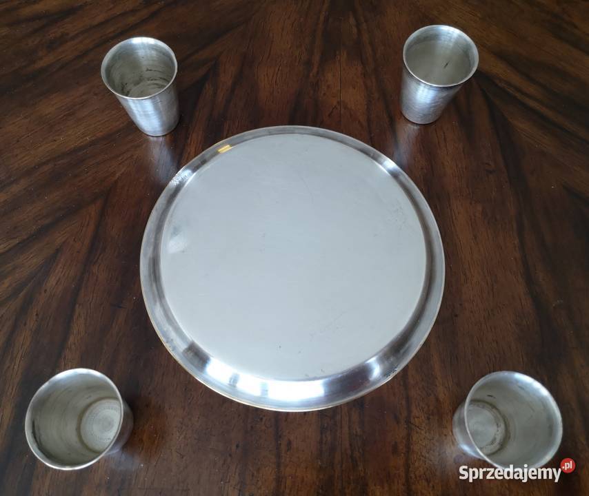 4 platerowane kieliszki do trunków mocnych z Pozostałe Katowice