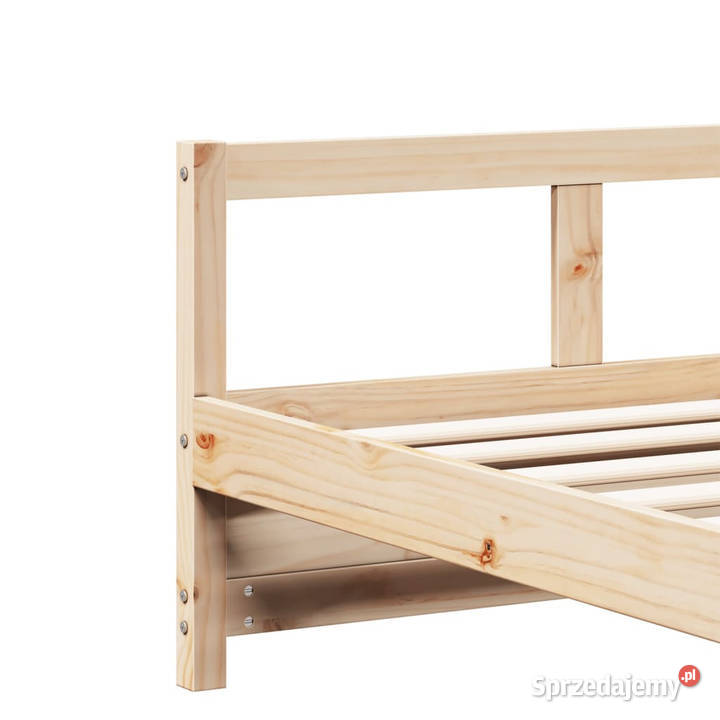Łóżko dzienne z materacem lite drewno sosnowe 56cm mazowieckie