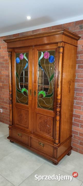 Piękna biblioteka witryna eklektyczna antyk Antyki Łagów