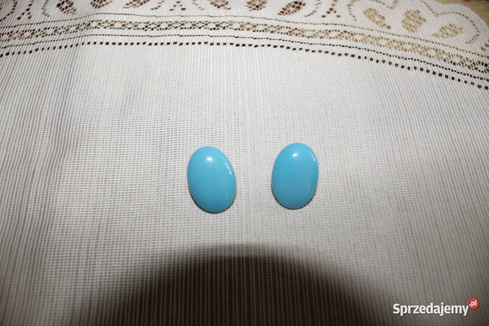 Klipsy Niebieskie PRL