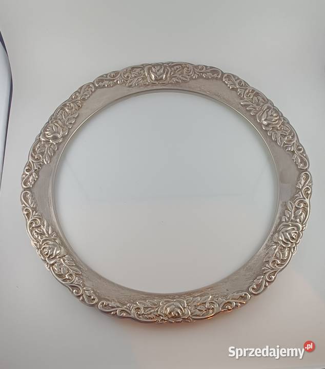 Stara posrebrzana taca do serwowania ciastek Antyki
