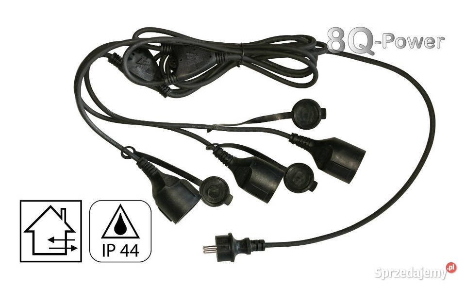 PRZEDŁUŻACZ GUMOWY CZARNY IP44 dolnośląskie Święta Katarzyna