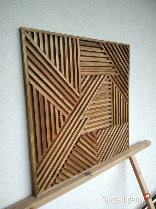 3D Przestrzenny obraz mozaika z drewna 80x80 Gdynia