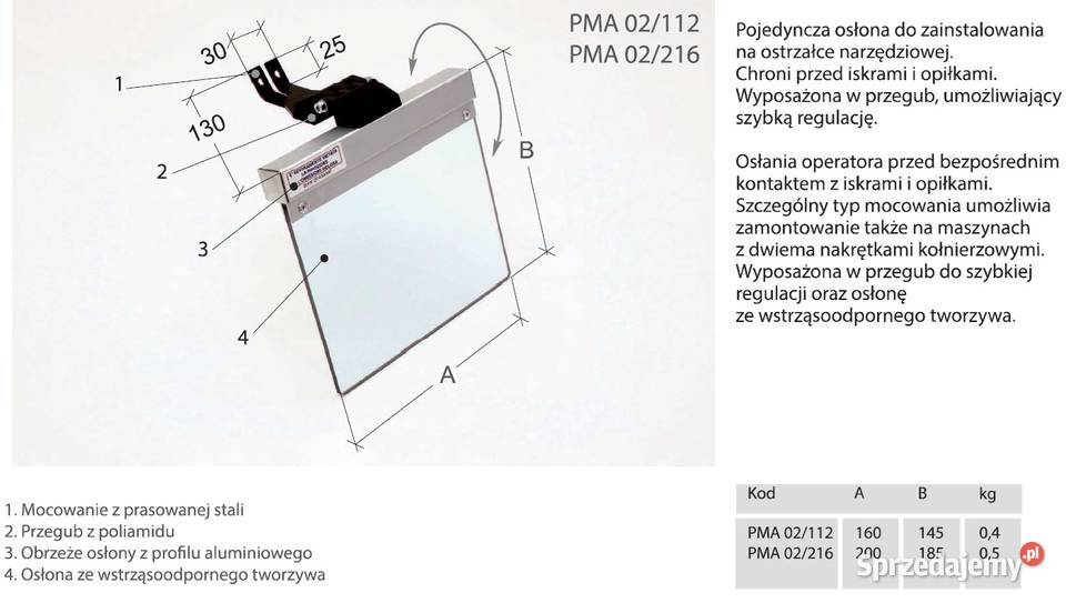 Osłona BHP do szlifierki osłona bezpieczeństwa wielkopolskie sprzedam