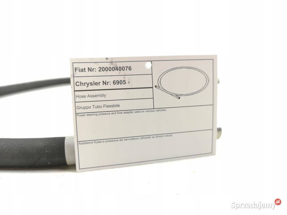 PRZEWÓD DO MIERZENIA CIŚNIENIA WSPOMAGANIA Przewody układu wspomagania