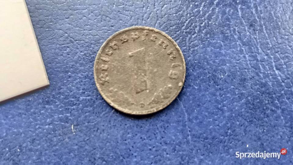 Stare monety 1 pfennig 1941 D Niemcy Lesko