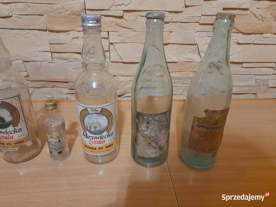 Stare butelki alkoholu z PRL sprzedam