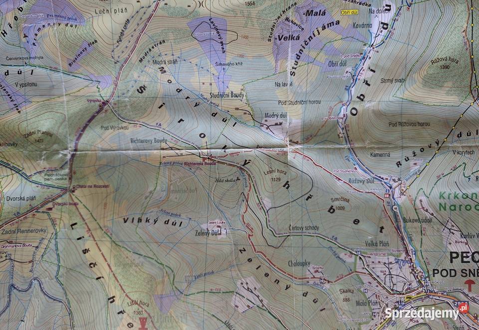 Polskie i Czeskie Karkonosze 125 000 mapa miękka sprzedam