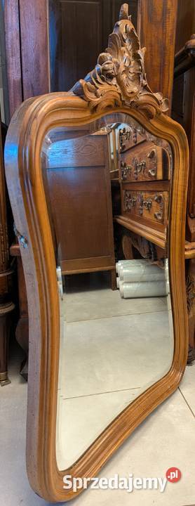 Piękne orzechowee lustro rocaillesklep Dąbrowa śląskie Dąbrowa Górnicza sprzedam