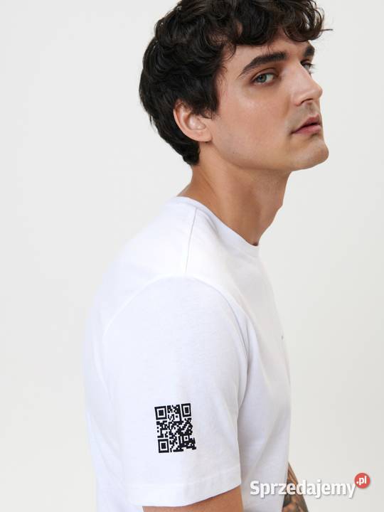 biały tshirt męski Sinsay