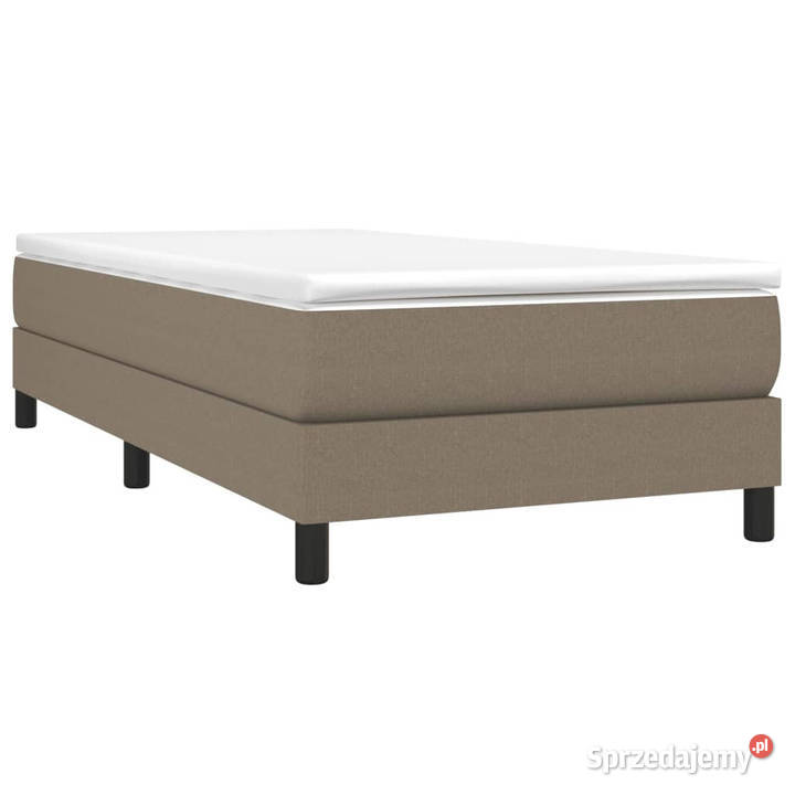 Rama łóżka kolor taupe tapicerowana tkaniną 80 x 203cm Łóżka Warszawa sprzedam