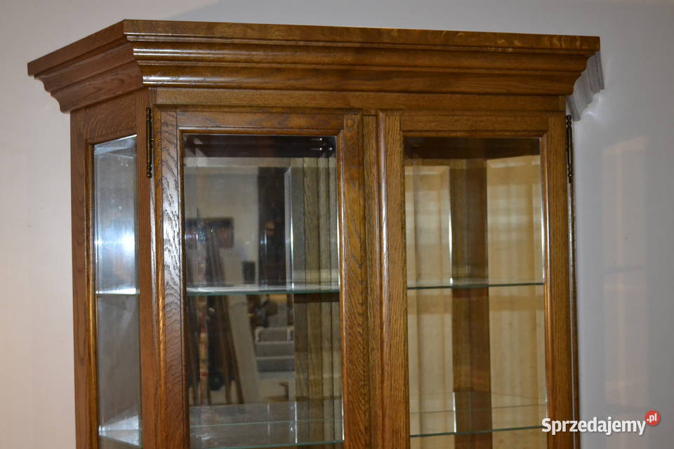 witryna stylowa dąb 2 Meble śląskie Będzin sprzedam