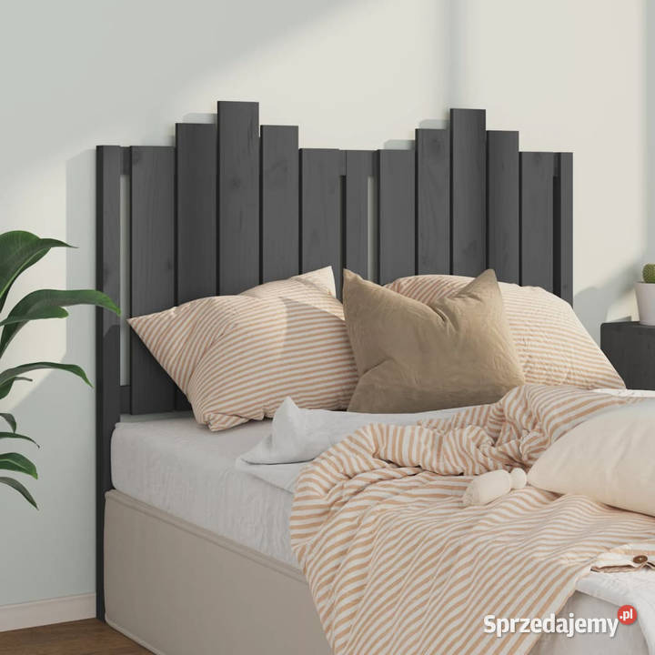 Wezgłowie łóżka szare 126x4x110 lite drewno Warszawa sprzedam