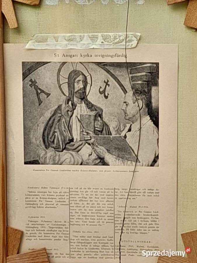 Per Gunnar Lindstrom 19091986 Antyczny obraz Iłża sprzedam