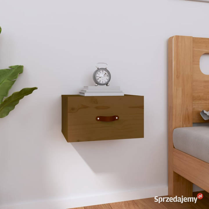 Szafka nocna wisząca 40x295x22 miodowy brąz Warszawa