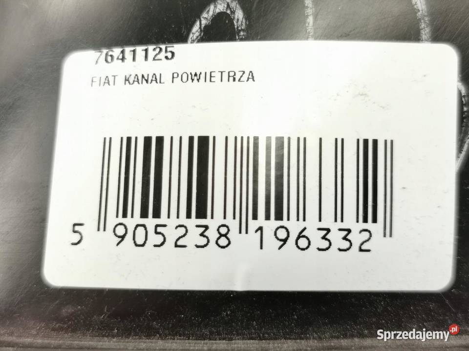 KANAŁ POWIETRZA FIAT UNO 19891997 NOWY ORYGINAŁ