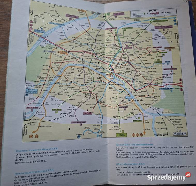 Paris Plan 110 000 12 Michelin wyd w 4 językach Kraków