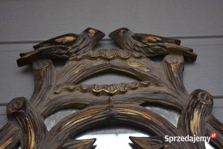 Barokowa Drewniana Konsola z Lustrem Lustro Kraków