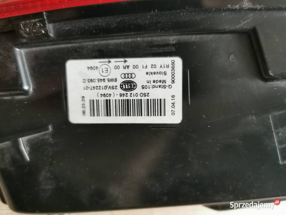 AUDI A4 B9 SEDAN LAMPA TYLNA LEWA TYŁ 8W5945093C lampy tylne