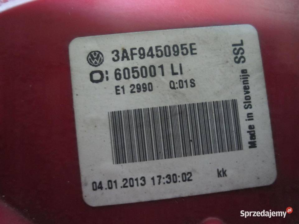 PASSAT B7 16 TDI 13r Lampa lewy tył 3AF945095E osobowe
